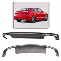 Audi A3 2012-2016 8v Sedan Plastik Gri S3 Arka Difüzör