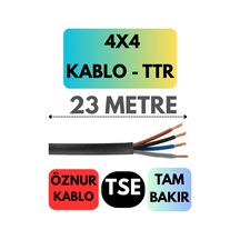 Öznur 4x4 Ttr Kablo Metre Seçenekli Siyah - 23 Metre