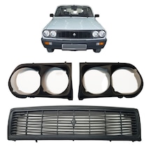 Renault 12 Toros Far Çerçeveleri + Ön Panjur Set Halinde 3 Parça 3'lü Komple Takım