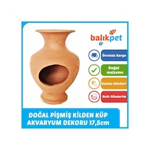 Doğal Kil Küp Akvaryum Dekoru 17.5 x 11cm