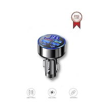 Transmitter Usb Type-c Destekli 66 W Hızlı Araç Şarj Cihazı G19 Siyah