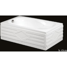 Alika 130 x 75 CM Dikdörtgen Panelli Oturmalı Küvet