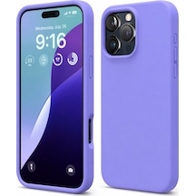 Apple iPhone  Uyumlu,  16 Pro Max Kılıf Nano İçi Kadife Silikon - Lila