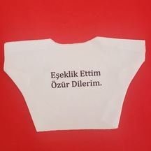 Eşeklik Ettim Yazılı Peluş Oyuncak Tişörtü Diğer