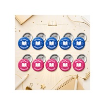 Günün Yıldızı Rozeti 58 Mm 10'lu Set Öğretmen Ödül Rozeti Çok Renkli