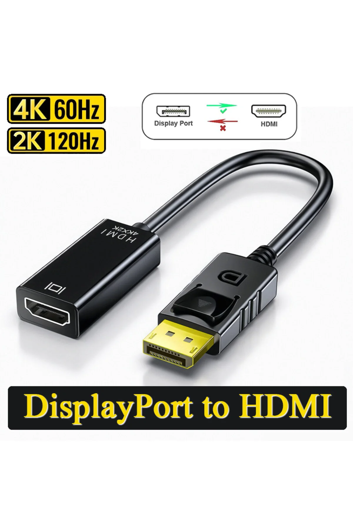 4k Displayport To Hdmı Çevirici Dönüştürücü Kablo Hd Tv Kablosu Uyum Video Pc İçin Tv Kablosu Aparat 001