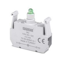 Emas BG Yedek LED'li 110V AC/DC Yeşil Sinyal Blok
