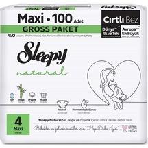 Sleepy Bebek Bezi Natural Beden:4 7-14kg Maxi 100 Adet Ultra Pk 4 Numara