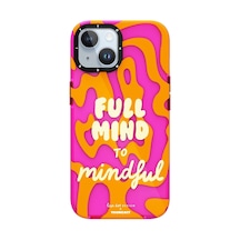 iPhone Uyumlu 15 Kılıf Yazı Desenli Youngkit Mindfullness Serisi Kapak Yeşil