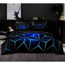 Neon Çift Kişilik 4 Parça Luxury Nevresim Takımı Açık Mavi