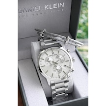 Daniel Klein İtalyan Tasarım Bilekli Hediyeli 2 Yıl Garantili Çelik Kordon Erkek Kol Saati Y14238.1 Gümüş