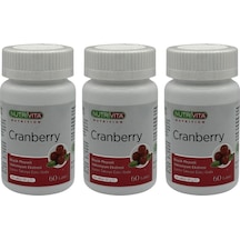 Nutrivita Nutrition Cranberry 500 Mg 3x60 Tablet Büyük Meyveli Vaksiniyum