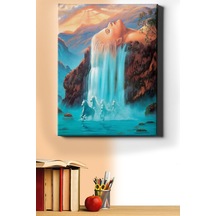 Webstyle Sayılarla Boyama Seti Kasnaklı Fantastik Şelale 40 X 50 Cm