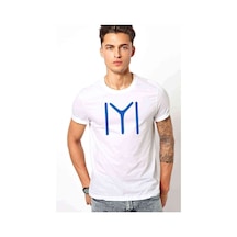 Kayı Boyu Baskılı Beyaz Erkek Tshirt