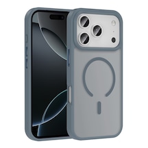 Apple, Uyumlu iPhone 17 Pro Max Kılıf M-safe Şarj Özellikli Mat Arka Yüzey Zore Sio Kapak Gri Apple, Uyumlu iPhone 17 Pro Max Kılıf M-safe Şarj Özellikli Mat Arka Yüzey Zore Sio Kapak Gri