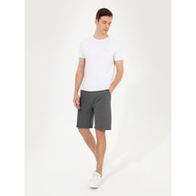 Cacharel Gri Melanj Comfort Fit Örme Şort