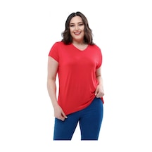 Aytemas V Yaka Basic Bluz Kırmızı Aytemas V Yaka Basic Bluz Kırmızı