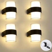 4 Adet Duvar Led Lamba 12w Gün Işık3200k Bahçe Teras Iç&dış Mekan Gün Işığı