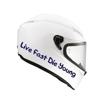 Tek Renk Live Fast Die Young (Live Fast Die Young Helmet Stickers