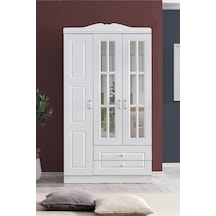 Gardırop, Country West Mdf Ön Yüzeyli 3 Kapılı Dolap - Beyaz Ahşap