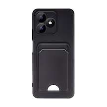 Newface - 164 - Realme Note 50 4g Kılıf Kelvin Kartvizitli Silikon - Csmo-tex - - Siyah Sıyah