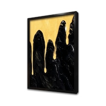Sarı Siyah Soyut Iı Çerçeveli Mdf Tablo-172252