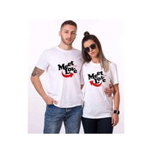 Tshirthane Meet My Love Sevgili Kombinleri Tshirt Kombini Beyaz
