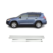 Toyota Uyumlu Rav4 Krom Cam Çıtası 4 Parça 2006-2012 Arası P.Çelik