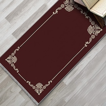 Evaşk Namazlık Dokuma Halı Kaymaz Muslumana Seccade80 x 130 Bordo EVASK806F80