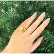 Oriental Kuyumculuk Jewellery İnci Taşlı Gold Yüzük Gold