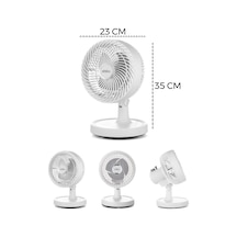Beyaz 12 Inc Ev - Ofis Kompakt - Sessiz - İki Kademe Masaüstü Vantilatör Sf-7703 4887