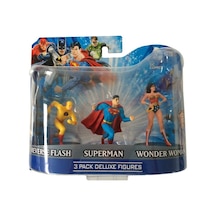 Dc Comics Superman Flash Wonder Woman 3Lü Figür Seti