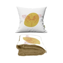 Çizgi Kelebek Desenli Opsiyonel Yastık İçinde Tv Battaniyesi 110