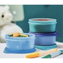 Tupperware Şeker Üçüzler Saklama Kabı Mavi 250 ML 3'lü Mavi