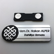 Logo Baskılı Mesleklere Özel Tasarımlı Kişiye Özel Yaka İsimliği