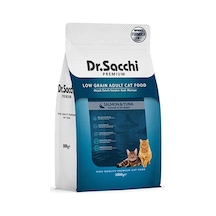 Dr. Sacchi Premium Somonlu ve Ton Balıklı Düşük Tahıllı Yetişkin Kedi Maması 1 KG Dr. Sacchi Premium Somonlu ve Ton Balıklı Düşük Tahıllı Yetişkin Kedi Maması 1 KG