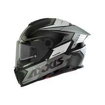 Axxis Hawk Ixıl A02 Mat Full Face Güneş Vizörlü Motosiklet Kaskı Gri