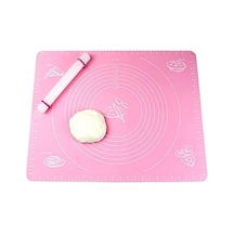Baker Home Büyük Boy Silikon Hamur Açma Matı 65x45 Cm Pembe