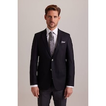 Ysf Erkek Siyah Klasik Yünlü Blazer Ceket Siyah