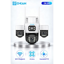 O-kam Ok-241 Premium W 4 Lensli Wi-fi Ptz Güvenlik Kamerası