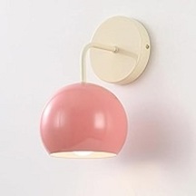 Riolight Retro,vintage,rustik 1xe27 Duylu Duvar Metal Aplik Açık Pembe