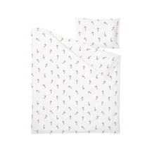 Ikea Lovsangare Tek Kişilik Nevresim Takımı 110 X 130 Cm Beyaz - Kırmızı