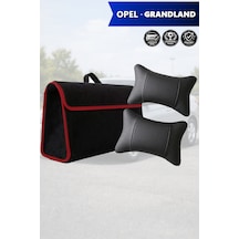 Opel Grandland Uyumlu Koltuk Yastığı Bagaj Çantası Siyah Renk Lüks Model