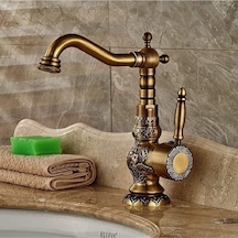Banyo Lavabo Bataryası Antik Renk Desenli Kısa Model
