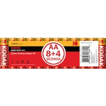 Kodak Çinko Karbon Kalem Pil Shrink Aa 8+4