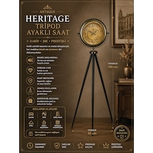 Antique Heritage Eskitme Tripod Ayaklı Saat