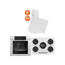 Ferre Steam Plus 75 Serisi QEP64CB-RS036-D078-SA 3lü Cam Ankastre Set