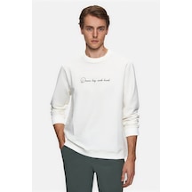Twn Slim Fit Ekru Düz Sweatshirt 5ece251527923 E01