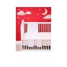 More Home Müslin Bezi Set 5 Parça % 100 Pamuklu Yıldızlı Gri - Beyaz