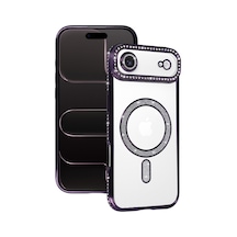 Apple iPhone Uyumlu 17 Air Joke Simli Magneticsafe Kılıf - Derin Mor Bzsxx00 1